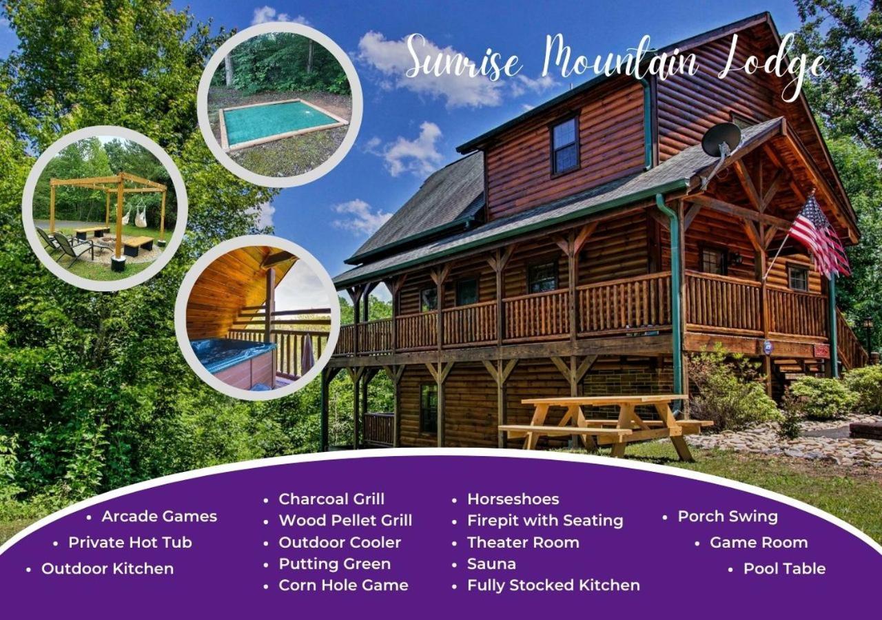 Fabulous Pet-Friendly, Family Cabin With Outdoor Kitchen, Hot Tub, Sauna, Fireplace, Theater Room, Arcade, Pool Table, And Fire Pit Within Minuties Of Dollywood Sevierville Exteriér fotografie